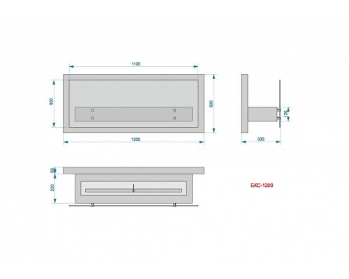 Биокамин настенный Lux Fire "Премьера" 1200