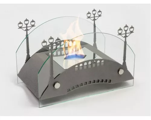 Биокамин настольный Lux Fire "Пушкинский мост" S (серебро) Биокамин настольный Lux Fire "Пушкинский мост" S (серебро)